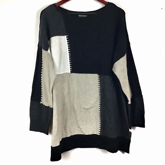 🦋Style & Co Macy's Plus Tunic Patchwork Sweater - Picture 3 of 5